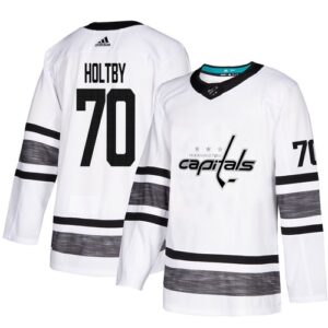 70 Braden Holtby Valkoinen Authentic 2019 All Star Stitched Jääkiekko pelipaidat