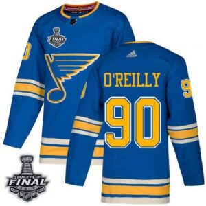 Miesten St. Louis Blues Ryan OReilly Sininen 2019 Stanley Cup Final Jääkiekko pelipaidat