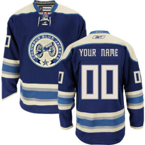 Miesten NHL Columbus Blue Jackets Pelipaita Custom Reebok Kolmas Laivastonsininen Authentic