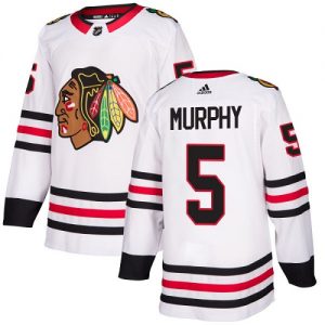 Miesten NHL Chicago Blackhawks Pelipaita 5 Connor Murphy Authentic Valkoinen  Vieras
