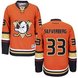 Lasten NHL Anaheim Ducks Pelipaita 33 Jakob Silfverberg Authentic Oranssi Reebok Kolmas Jääkiekko pelipaidat