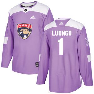 Miesten NHL Florida Panthers Pelipaita 1 Roberto Luongo Authentic Violetti  Fights Cancer Practice