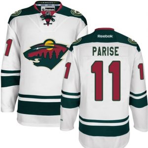 Miesten NHL Minnesota Wild Pelipaita 11 Zach Parise Authentic Valkoinen Reebok Vieras Jääkiekko pelipaidat