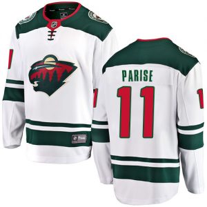 Miesten NHL Minnesota Wild Pelipaita 11 Zach Parise Breakaway Valkoinen Fanatics Branded Vieras