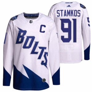 Miesten NHL Tampa Bay Lightning Pelipaita Steven Stamkos 91 Adidas 2022 Stadium Series Valkoinen Authentic