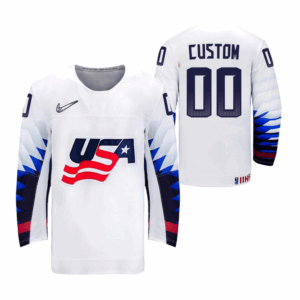 USA Pelipaita Custom 2022 IIHF World Championship Valkoinen Koti