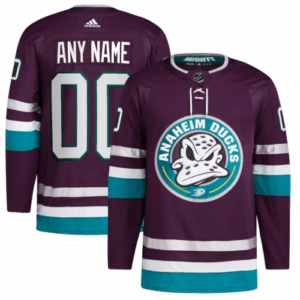 Anaheim Ducks Pelipaita Custom 30th Anniversary Adidas 2023-24 Violetti Authentic