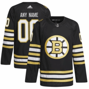 Boston Bruins Pelipaita Custom 100th Anniversary Adidas 2023-24 Musta Authentic