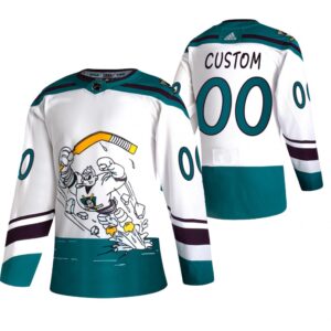 Anaheim Ducks 2021 Reverse Retro Pelipaita Custom Special Edition Authentic Valkoinen