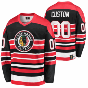 Chicago Blackhawks Pelipaita Custom Heritage Vintage Premier Musta punainen