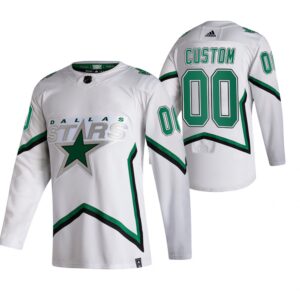 Dallas Stars Pelipaita Custom 2021 Reverse Retro Special Edition Authentic Valkoinen