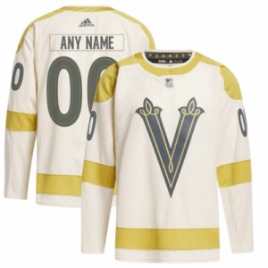 Vegas Golden Knights Pelipaita Custom Adidas Cream Winter Classic Authentic 2023-24