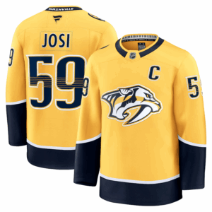 Miesten NHL Nashville Predators Roman Josi #59 Pelipaita Fanatics Koti Premium Keltainen