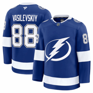 Miesten NHL Tampa Bay Lightning Andrei Vasilevskiy #88 Pelipaita Fanatics Koti Premium Sininen