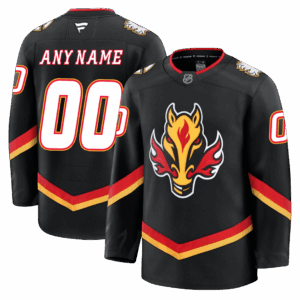 Calgary Flames Pelipaita Fanatics Alternate Premium Custom Musta
