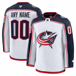 Columbus Blue Jackets Pelipaita Fanatics Vieras Premium Custom Valkoinen