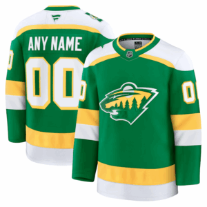 Minnesota Wild Pelipaita Fanatics Alternate Premium Custom Vihreä