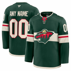 Minnesota Wild Pelipaita Fanatics Koti Premium Custom Vihreä