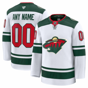 Minnesota Wild Pelipaita Fanatics Vieras Premium Custom Valkoinen