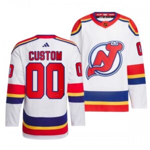 New Jersey Devils Pelipaita Custom Valkoinen Version 2022-23 Reverse Retro 2.0 Authentic