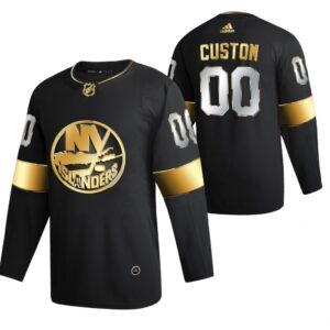 New York Islanders Pelipaita Custom Musta 2021 Golden Edition Limited Authentic