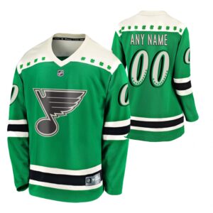 St. Louis Blues Pelipaita Custom 2021 St Patricks Day Vihreä Breakaway