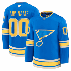 St. Louis Blues Pelipaita Fanatics Alternate Premium Custom Sininen