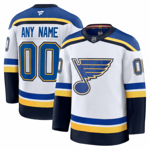 St. Louis Blues Pelipaita Fanatics Vieras Premium Custom Valkoinen