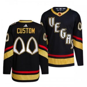 Vegas Golden Knights Pelipaita 2022-23 Custom Musta Version Reverse Retro 2.0 Authentic