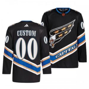 Washington Capitals Pelipaita 2022-23 Custom Musta Version Reverse Retro 2.0 Authentic