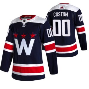 Washington Capitals Pelipaita Custom Navy 2020-21 Alternate Kolmas Authentic
