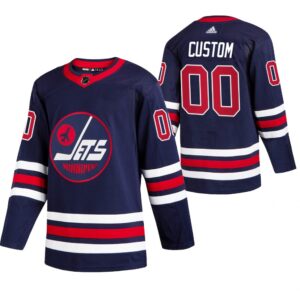 Winnipeg Jets Pelipaita Custom Sininen 2021-22 Kolmas Authentic