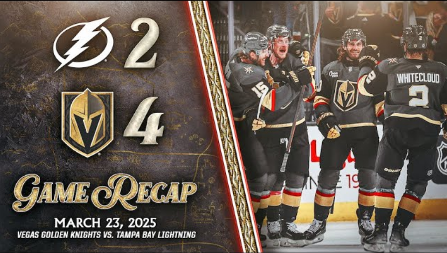 Vegas Golden Knights Jännittävä 4 2 voitto Tampa Bay Lightningista